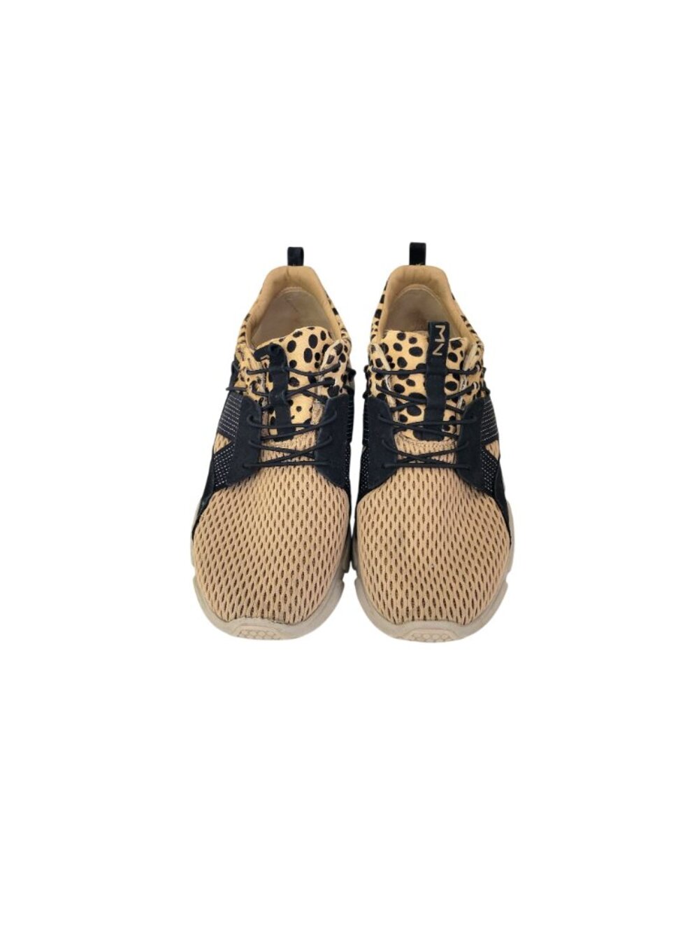 Mark Nason Beige & Black Leopard Print Sneakers - Women's Size 10 - Picture 2 of 7